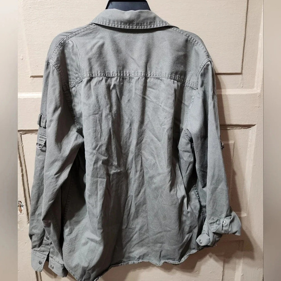 Lauren Ralph Lauren Vintage Y2K Cotton Twill Authentic Outdoor Utility Shirt - Picture 5 of 12